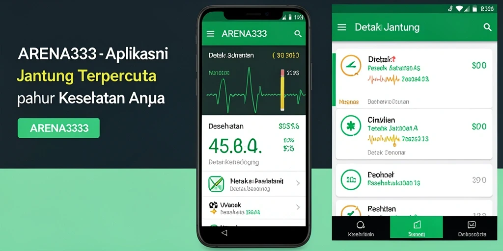 Tampilan antarmuka aplikasi Detak Jantung ARENA333 yang intuitif dan informatif.
