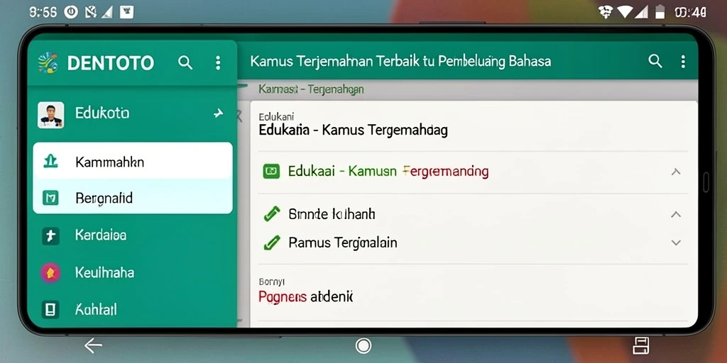Antarmuka DENTOTO yang bersih dan mudah digunakan.