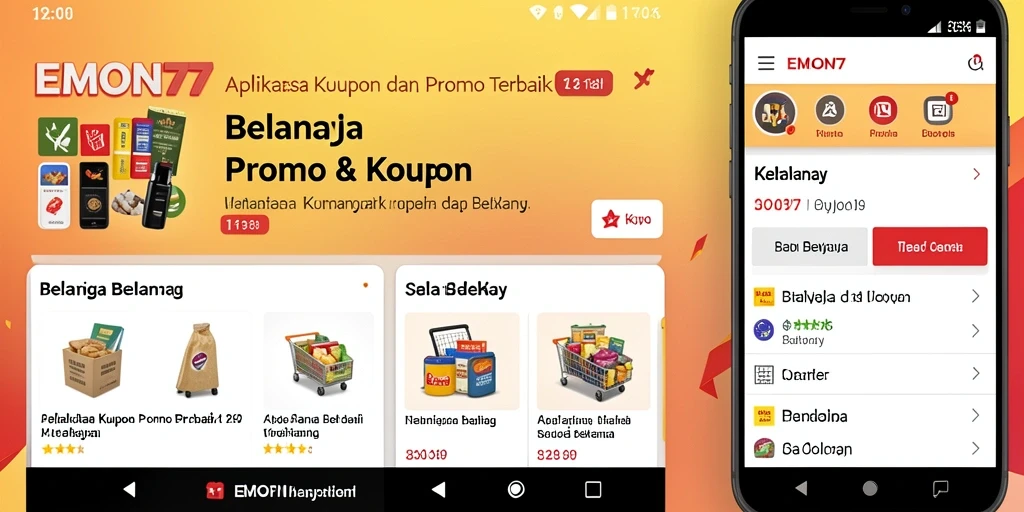 Tampilan antarmuka EMON77 dengan fitur Promo & Kupon.