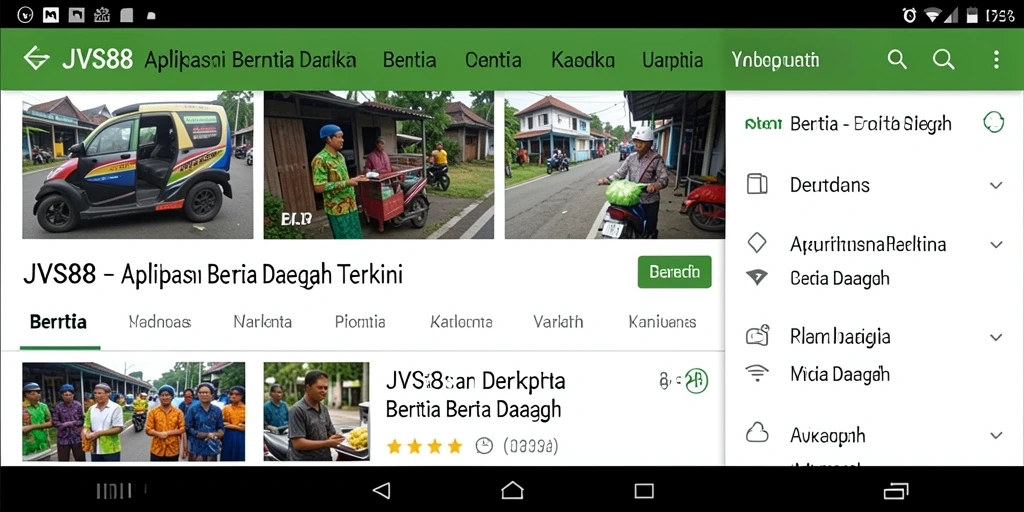 Tampilan antarmuka JVS88 untuk berita daerah yang informatif.