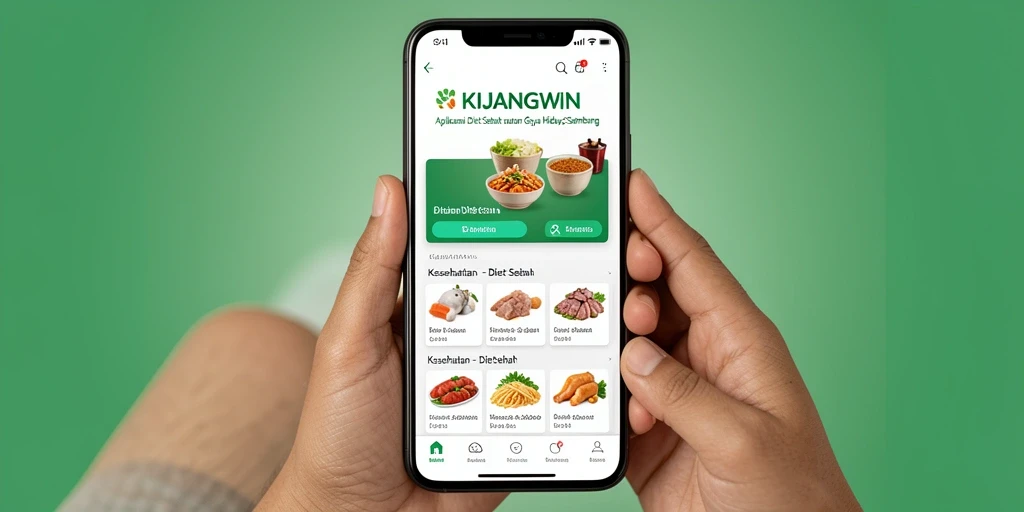 Antarmuka KIJANGWIN yang modern dan fungsional untuk diet sehat