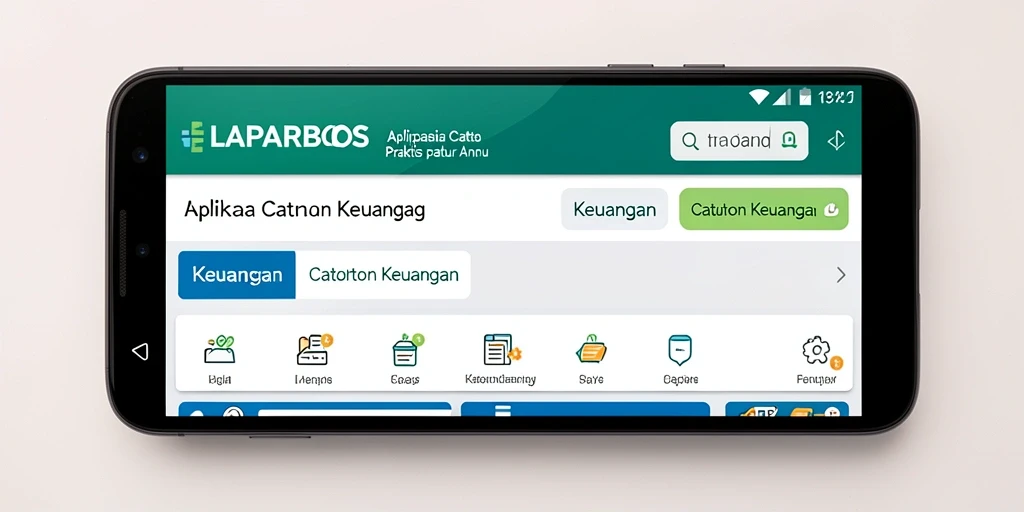 Tampilan antarmuka LAPARBOS yang memudahkan pencatatan keuangan.