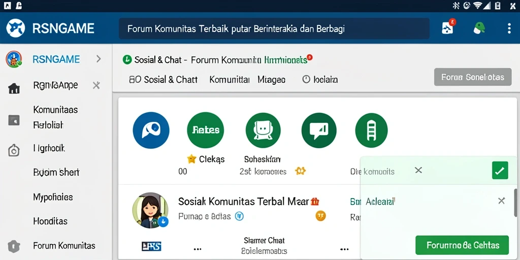 Tampilan antarmuka RSNGAME yang sederhana dan menarik.
